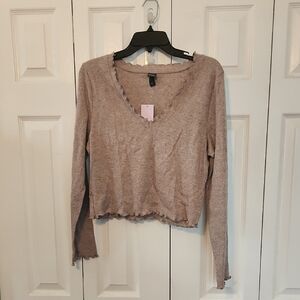 🧡 WILD FABLE: NWT Tan Long Sleeve Shirt